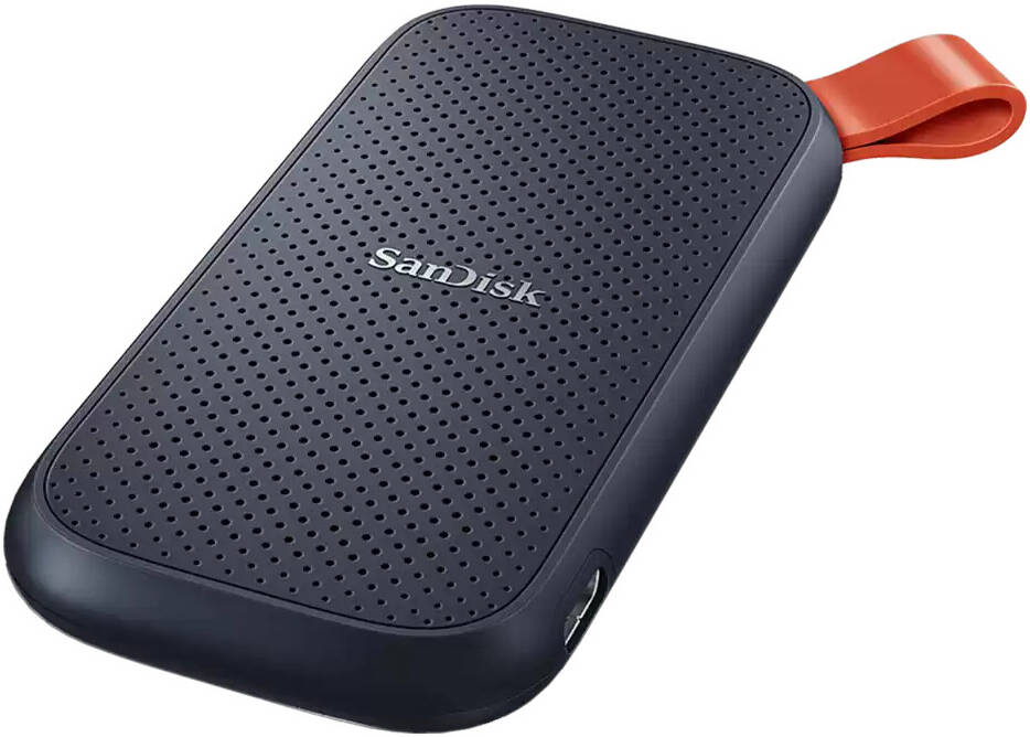 SanDisk Portable SSD, 2TB Capacity, USB-C 3.2 Gen 2 Interface, Up to 800 MB/s Transfer Speed, Integrated Rubber Hook, Drop Resistant Up to 2 Meter, Black Orange | SDSSDE30-2TB-G26 thumbnail 2