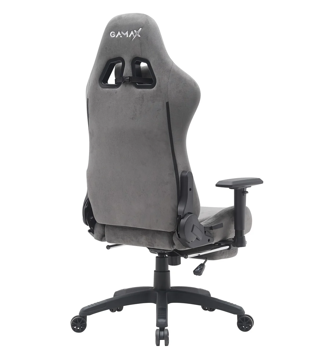 GAMAX GAMING CHAIR MODEL BS-7966 WITH FOOT REST - GREY thumbnail 3