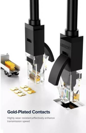 UGREEN Cat 6 U/UTP Lan Cable, Unshielded Twisted Pairs LAN Cable 26AWG, CCA, 15m, Black | 20165 thumbnail 2