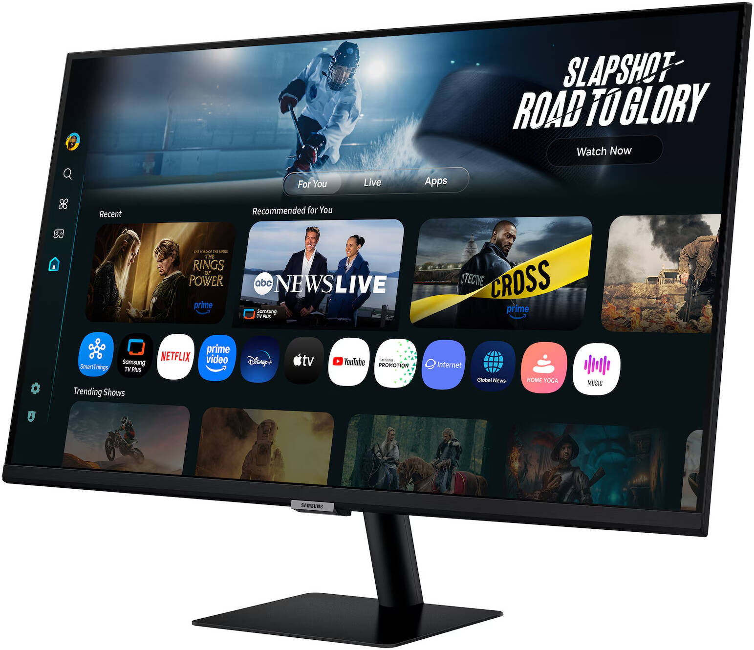 SAMSUNG M7 M70F Smart Monitor, 32" VA Display, 4K UHD Resolution, 60Hz Refresh Rate, 4ms (GtG) Response Time, Tizen Operating System, WIFI5 & BT5.2 Connectivity, Black | LS32FM702UMXUE thumbnail 3