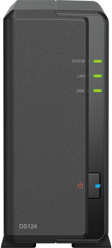 Synology DiskStation DS124 NAS Enclosure, 1.7 GHz Realtek RTD1619B Quad-Core, 1GB RAM, 60mm Cooling Fan, Hardware Encryption Engine, RAID Basic, Black | DS124 thumbnail 3