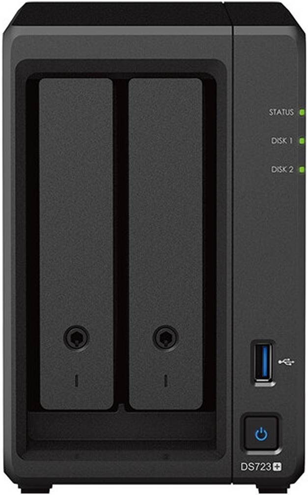 Synology DiskStation DS723+ 2-Bay NAS, 2.6GHz AMD Ryzen R1600 Dual-Core, 2GB DDR4 RAM, 2x 3.5/2.5" Bays | 2 x M.2 2280 Slots, 1x USB-A 3.2, 1x eSATA, 2x Gigabit Ethernet, Black | DS723+ thumbnail 5