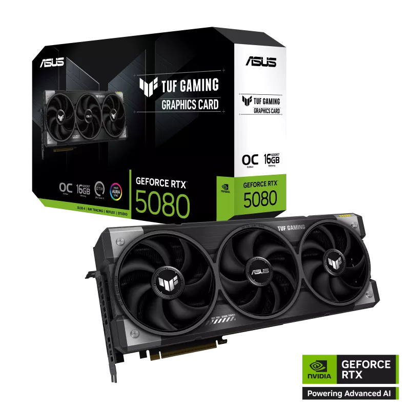ASUS TUF Gaming GeForce RTX5080 16GB GDDR7 DLSS 4 Graphics Card | 90YV0M31-M0NA00 - Image 1