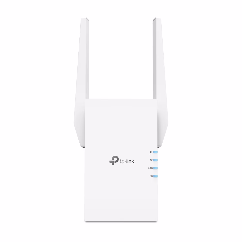 TP-link RE705X AX3000 Mesh WiFi 6 Dual Band Extender, Up to 2402 Mbps Speed, Built-In Access Point Mode, MU-MIMO, Double Channel Speed3 with HE160, Works with Any WiFi Router, White | RE705X thumbnail 2