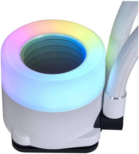 Lian Li Galahad II Trinity Liquid CPU Cooler, 240mm, 2x 120mm SL-Infinity Fans, 3200RPM Pump Speed, 61.3CFM Fan Airflow, 2100RPM Fan Speed, Fluid Dynamic Bearing, White | G89.GA2T24INW.00 thumbnail 3