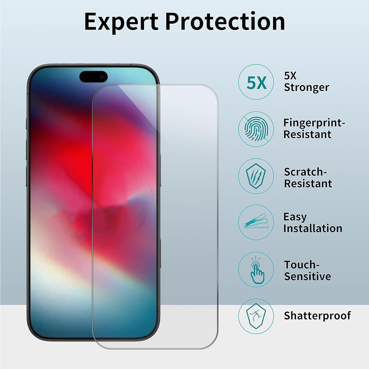 AZTECH 5D Tempered Glass Screen Protector for Samsung Galaxy S24 [6.2 inch], Full Coverage Edge-to-Edge, 9H Hardness, HD Clear, Anti-Scratch & Bubble-Free Smooth Touch thumbnail 3