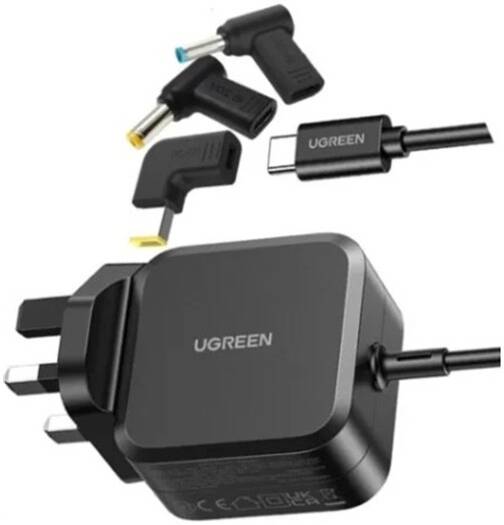 Ugreen X377, 67W Universal USB C PD Gan Power Adapter Charger Fast Charge With 3 Interchangeable DC Connectors For Phones and Laptop, Charger/Adaptor | 35063 thumbnail 2