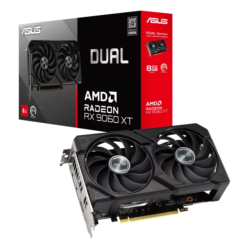 ASUS Dual Radeon™ RX 9060 XT 8GB GDDR6 Graphics Card | 90YV0MI1-M0NA00