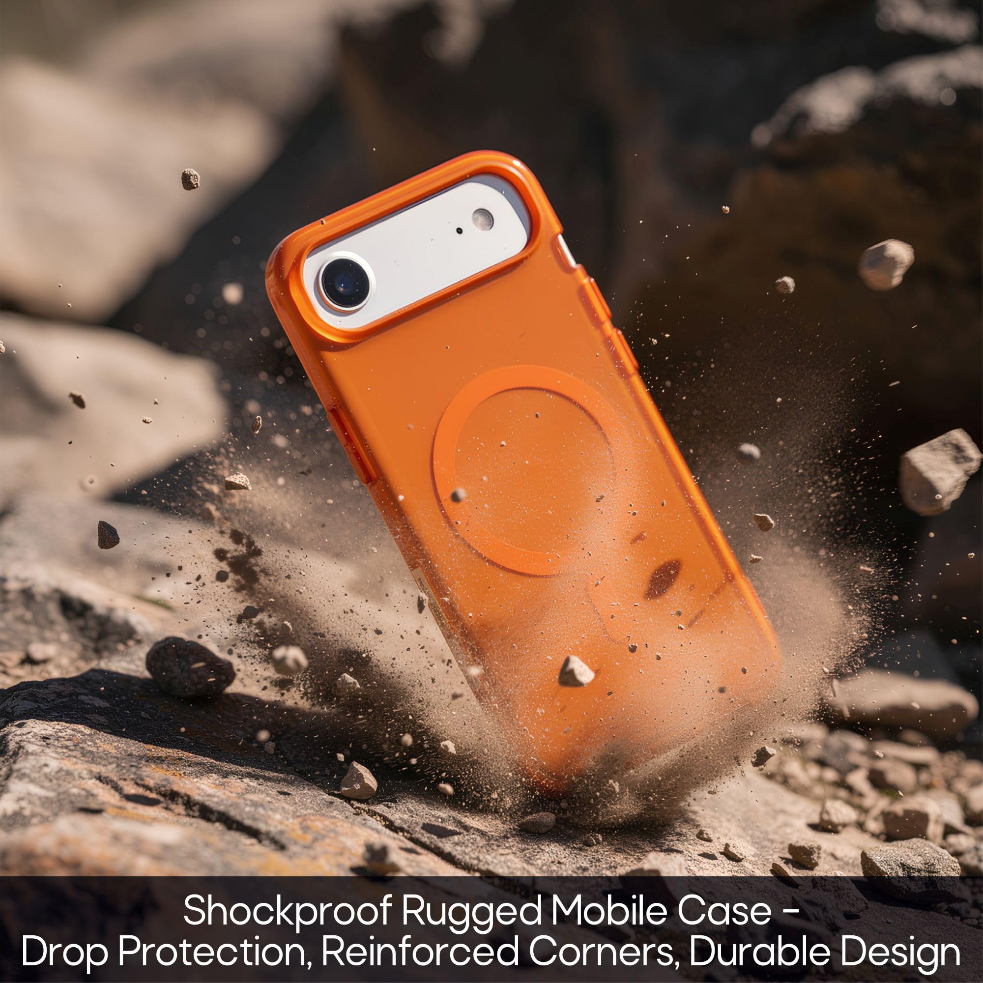 AZTECH Clear Fiber MagSafe Case for iPhone 17 Air Slim Transparent Protective Cover with Strong Magnetic Lock, Shockproof TPU, Scratch Resistant Back, Camera Protection – Black thumbnail 2