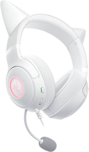 Razer Kraken Kitty V2 RGB Wired Gaming Headset, Chroma Kitty Ears, Stream Reactive Lighting, HyperClear Cardioid Mic, 7.1 Surround Sound, TriForce 40mm Drivers, White | RZ04-04730600-R3M1 thumbnail 3