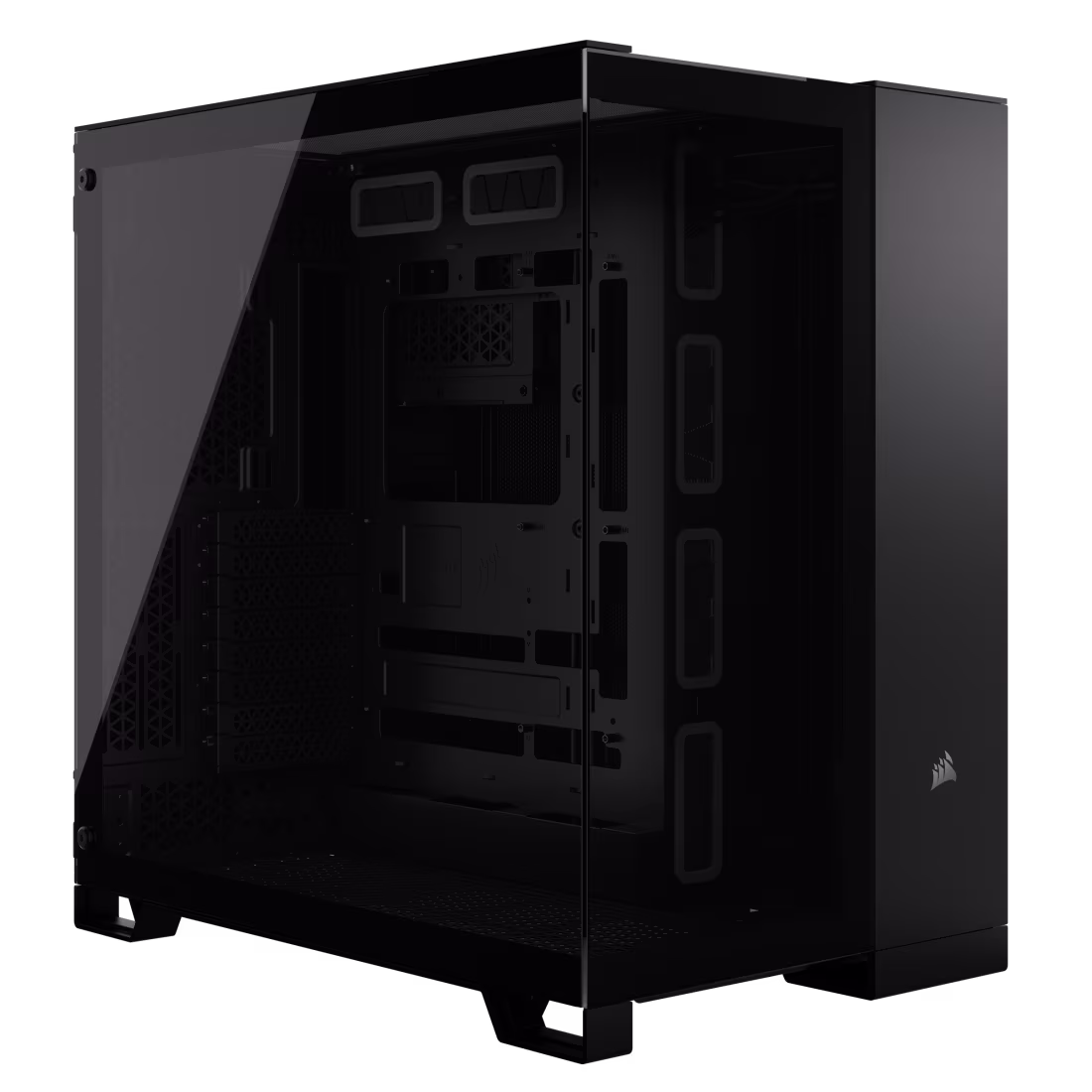 Corsair 6500X Mid-Tower Computer Case, Up to 360mm Radiator & 10x Fan Support, Tempered Glass, Dual Chamber Design, Modern Front Panel I/O, Wide Cooling Flexibility, Black | CC-9011257-WW thumbnail 9