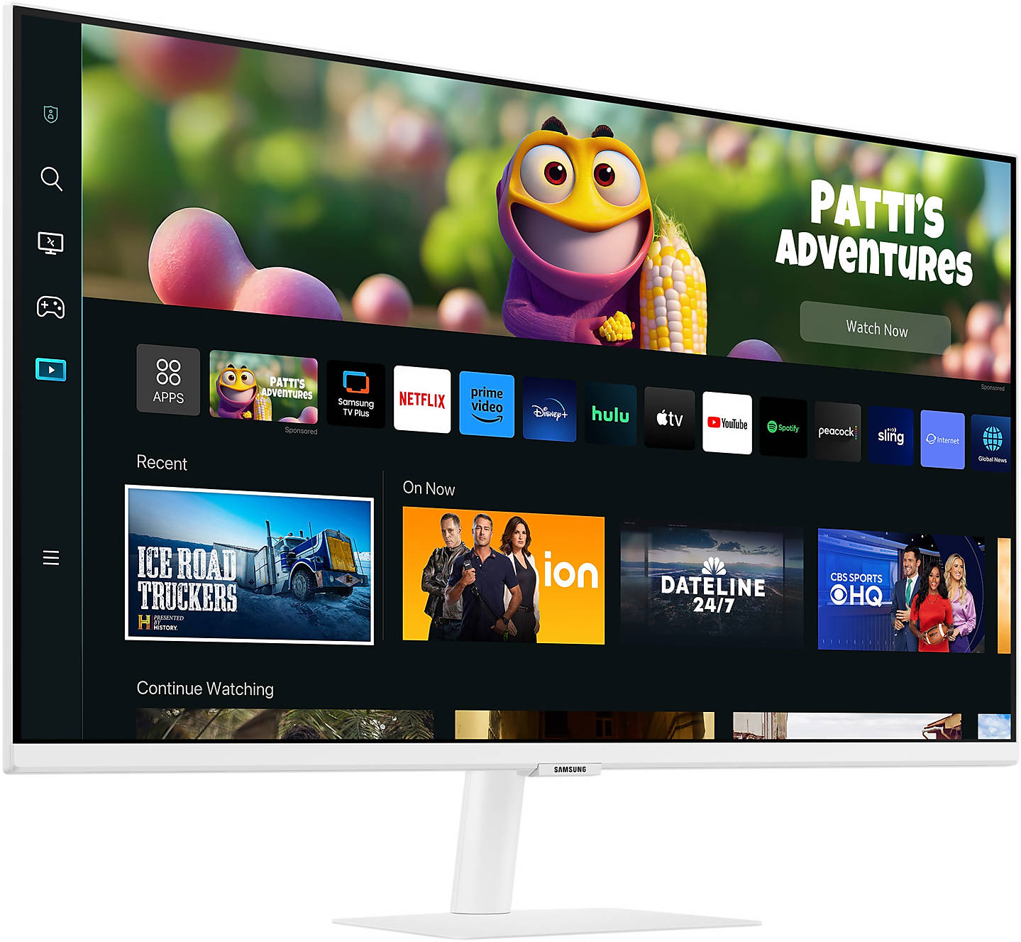 SAMSUNG 27" FHD Smart Monitor M5, 16 9 HDR10 VA Display, 4ms(GTG) Response Time, Adaptive Sound, 1.5 B Colors, Wi-Fi 5/ Bluetooth 5.2, 2x HDMI 1.4 / 2x USB Hub, White | LS27CM501EMXUE thumbnail 3