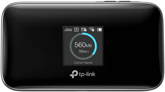 TP-Link M7750 600 Mbps LTE-Advanced Mobile Wi-Fi, Up to 600Mbps Download, 150Mbps Upload Speeds, Up to 32 devices Support, Up to 15 Working Hours, 3280mAh Battery, Black | M7750 thumbnail 5