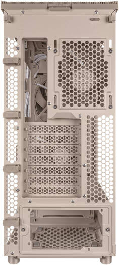 ASUS ProArt PA401 Wood Edition Computer Case, Tempered Glass Panel, 2x 160mm & 1x 120mm Pre-Installed Fans, Up to 240mm Radiator & 5x Fan Support, Removable Dust Filters, Beige | 90DC00M7-B39010 thumbnail 4