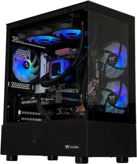 Mity Gaming PC - Intel Core Ultra 5 225F 10 Cores 10 Threads, NVIDIA RTX 5060 8GB, 16GB DDR5 RAM 5600MHz, 1TB SSD, 650W Gold PSU, 240mm Liquid Cooler, Wi-Fi +BT - Image 1
