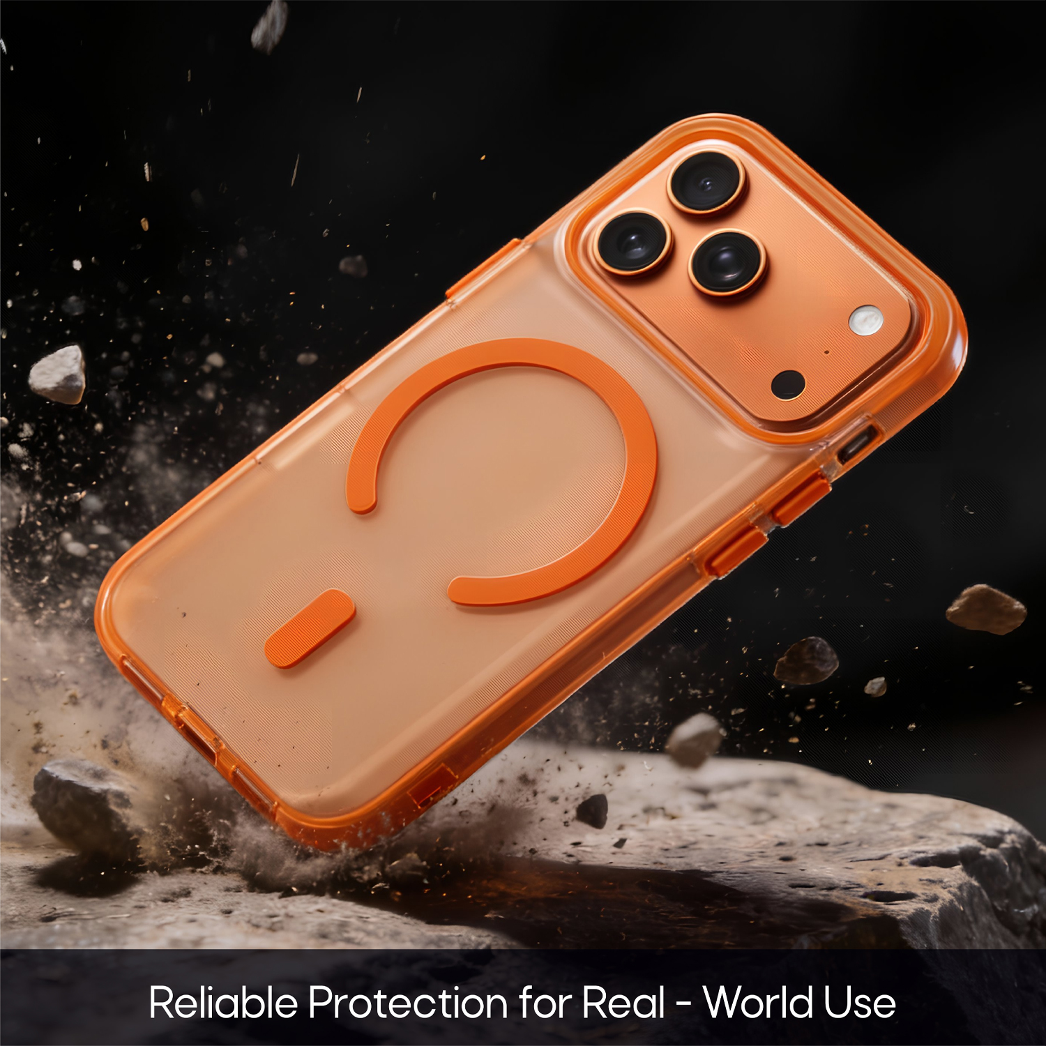 AZTECH Clear Fiber MagSafe Case for iPhone 17 Pro Slim Transparent Protective Cover with Strong Magnetic Lock, Shockproof TPU, Scratch Resistant Back, Camera Protection – Desert Titanium thumbnail 5