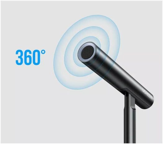 UGREEN Desktop USB Microphone, Omni-Directional, Noise-Canceling, Plug-and-Play, 100-15000Hz Frequency Response, 360° Rotation And Adjustable Angle, Scratch-Resistant Base, Black | 10934 thumbnail 3
