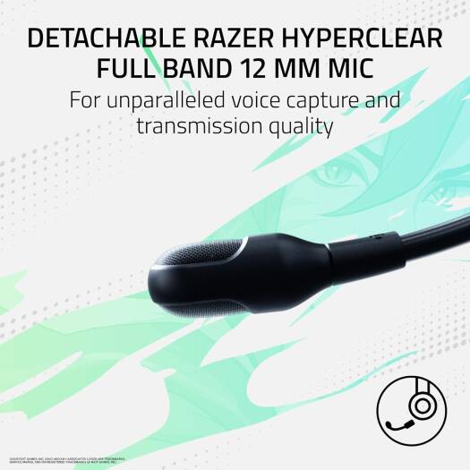 Razer BlackShark V3 Pro Gaming Headset, HyperSpeed Wireless Gen 2, Hybrid ANC, Detachable Razer HyperClear Full Band 12mm Mic, Unidirectional, PC, 2XKO Edition | RZ04-05401100-R3M1 thumbnail 7