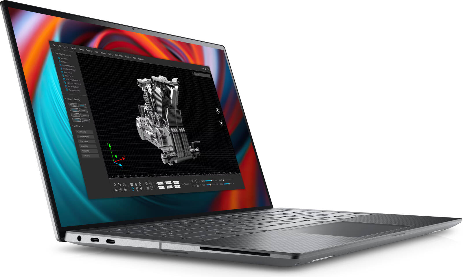 Dell Precision 5490 Workstation Laptop, 14" FHD+ 60Hz Display, Intel Core Ultra 7 165H, 32GB RAM, 512GB SSD, NVIDIA RTX 1000 Ada 6GB GPU, English Keyboard, Windows 11 Pro, Gray | 5490 thumbnail 2