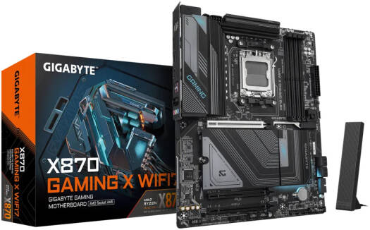 GIGABYTE X870 Gaming X WIFI7 Motherboard, AMD X870 Chipset, AMD Socket AM5, Dual Channel DDR5, WIFI EZ-Plug, Friendly UI, Ultra-Fast Storage, EZ-Latch Click | X870-GAMING-X-WIFI7 - Image 1