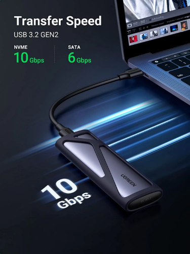 UGREEN M.2 SATA/NVMe HARD DRIVE ENCLOSURE thumbnail 3