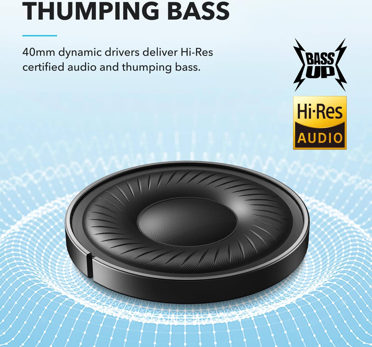 Anker Soundcore Q20i, Hybrid Active Noise Cancelling, 40-Hour Long Battery Life And Fast Charging, Dual-Connections, Detailed Audio, EQ Customization, Transparency Mode, Black | Q20i thumbnail 2