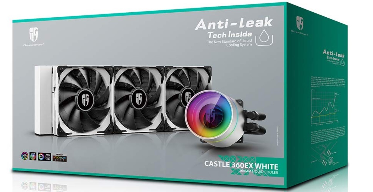 Deepcool Gamer Storm Castle 360EX White, 360MM Addressable RGB LED All-in-one Liquid CPU Cooler with Dual Chamber Pump, For Intel and AMD - White I DP-GS-H12W-CSL360EXWH thumbnail 3