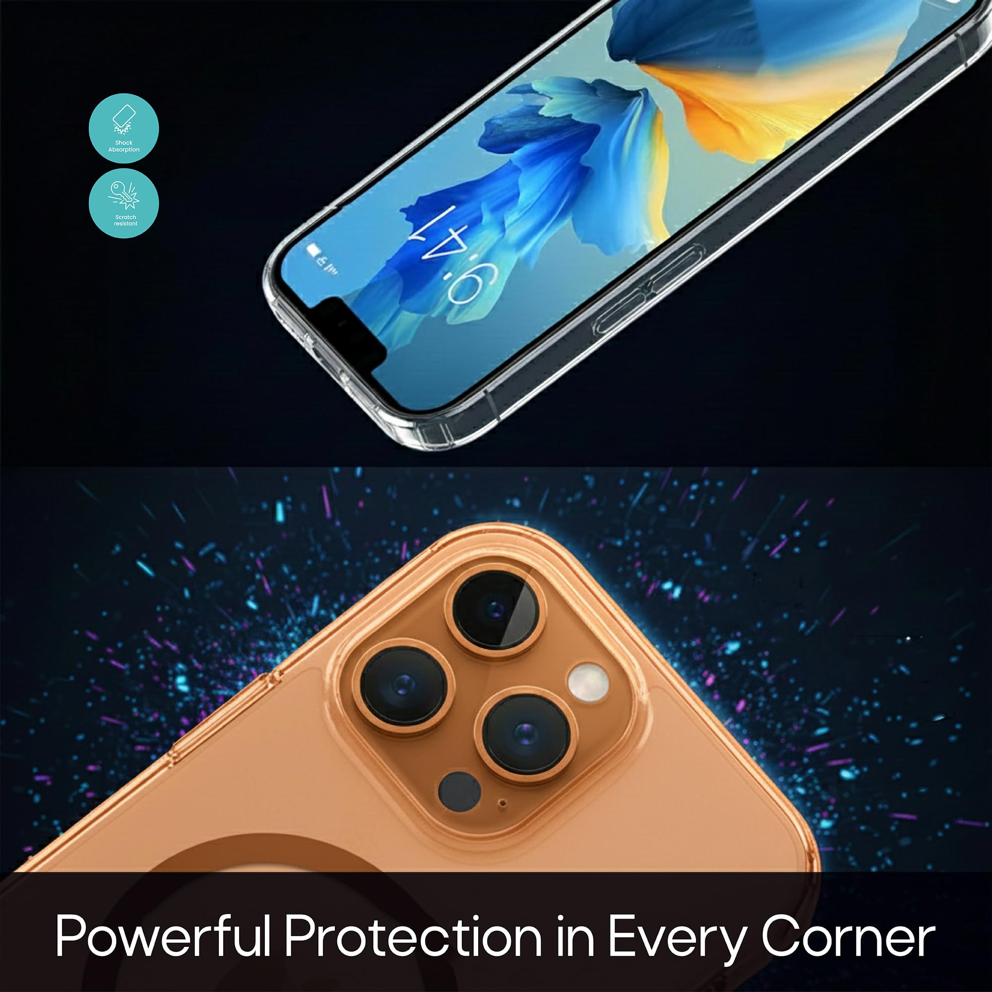 AZTECH Case for iPhone 13 Pro Max, iPhone 13 Pro Max Magnetic Case [Compatible with MagSafe] Slim Translucent Matte Scratch-Resistant Back Shockproof Phone Case Gold Desert Titanium thumbnail 2