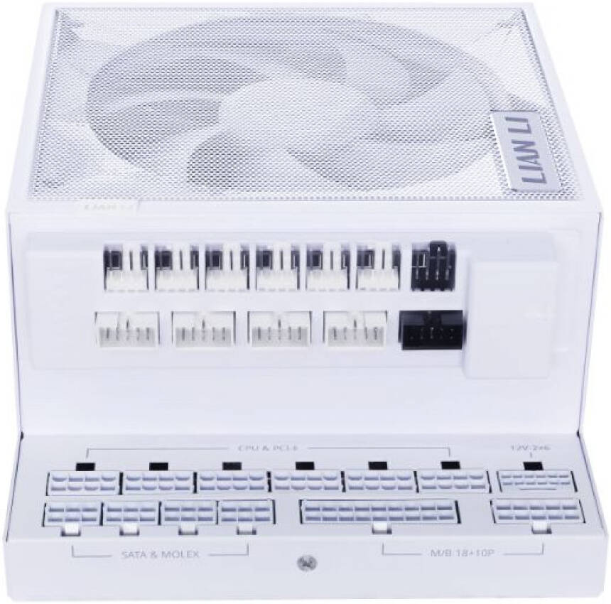 Lian-Li EDGE GOLD Fully Modular Power Supply, 1000W Power, 80 PLUS Gold Efficiency, 120mm FDB Fan Type, Active PFC, ATX 3.1 Form Factor, 2400 RPM Fan Speed, White | G9P.EG1000G.WH00.UK thumbnail 5