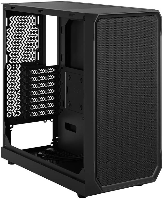 Fractal Design Focus 2 White TG Mid Tower PC Case, Temp Glass Side Panel, Mesh Design Front, High Airflow, Up to 6x120mm Fan & Up to 360mm Radiator, Smart Config, 2xUSB 3.0, Black TG | FD-C-FOC2A-01 thumbnail 8
