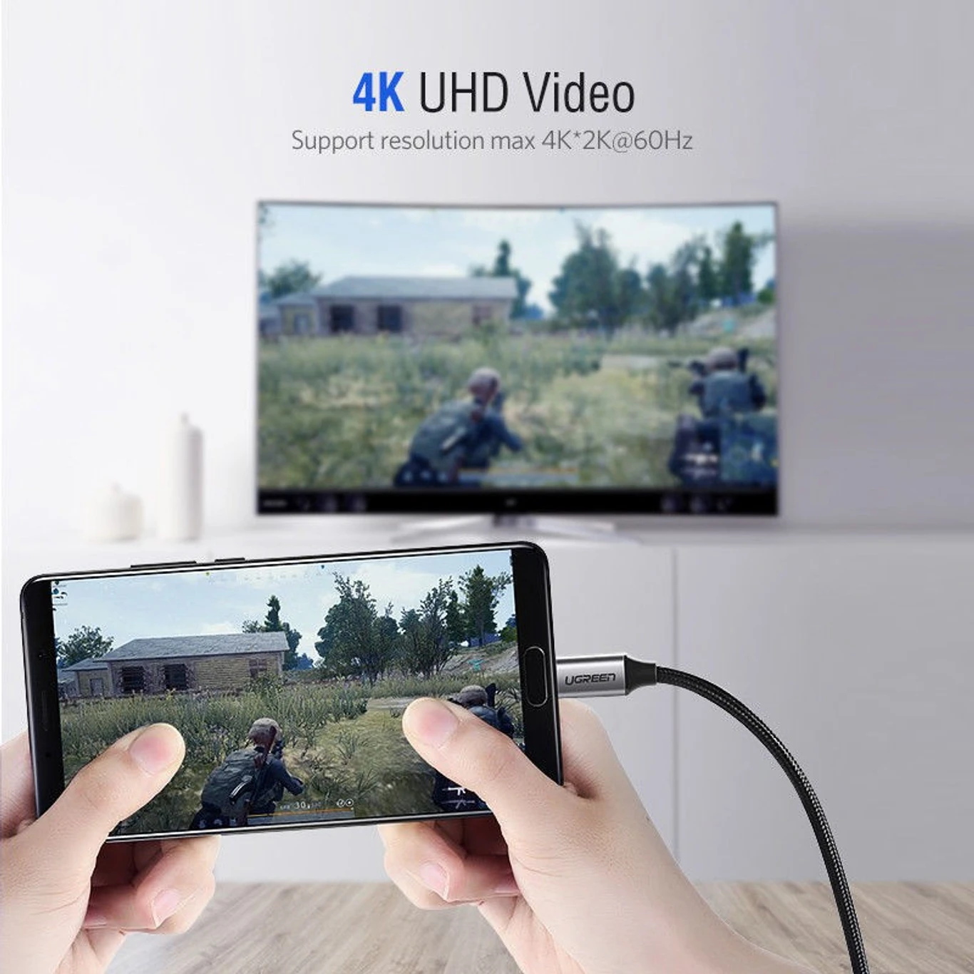 UGREEN HDMI 4K CABLE MALE TO MALE 1.5M BLACK thumbnail 2
