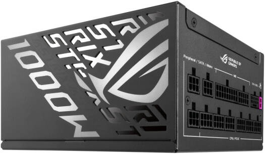ASUS ROG Strix 1000W Fully Modular Power Supply, 80 PLUS Platinum Efficiency, Active PFC, GaN MOSFET, ATX 3.1 Compatible, Cybernetic Lambda A+, Dual Ball Fan bearings, Black | 90YE00W1-B0NA00 thumbnail 3