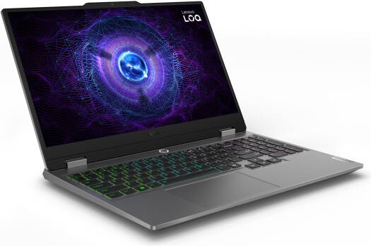 Lenovo LOQ 15IRX9 AI-Powered Gaming Laptop, 15.6" FHD IPS Display, i7-14700HX, 16GB DDR5 RAM, 512GB SSD, Nvidia RTX 4060 - 8GB, White Backlit English (UK) Keyboard, No OS, Luna Grey | 83DV00URPS thumbnail 3