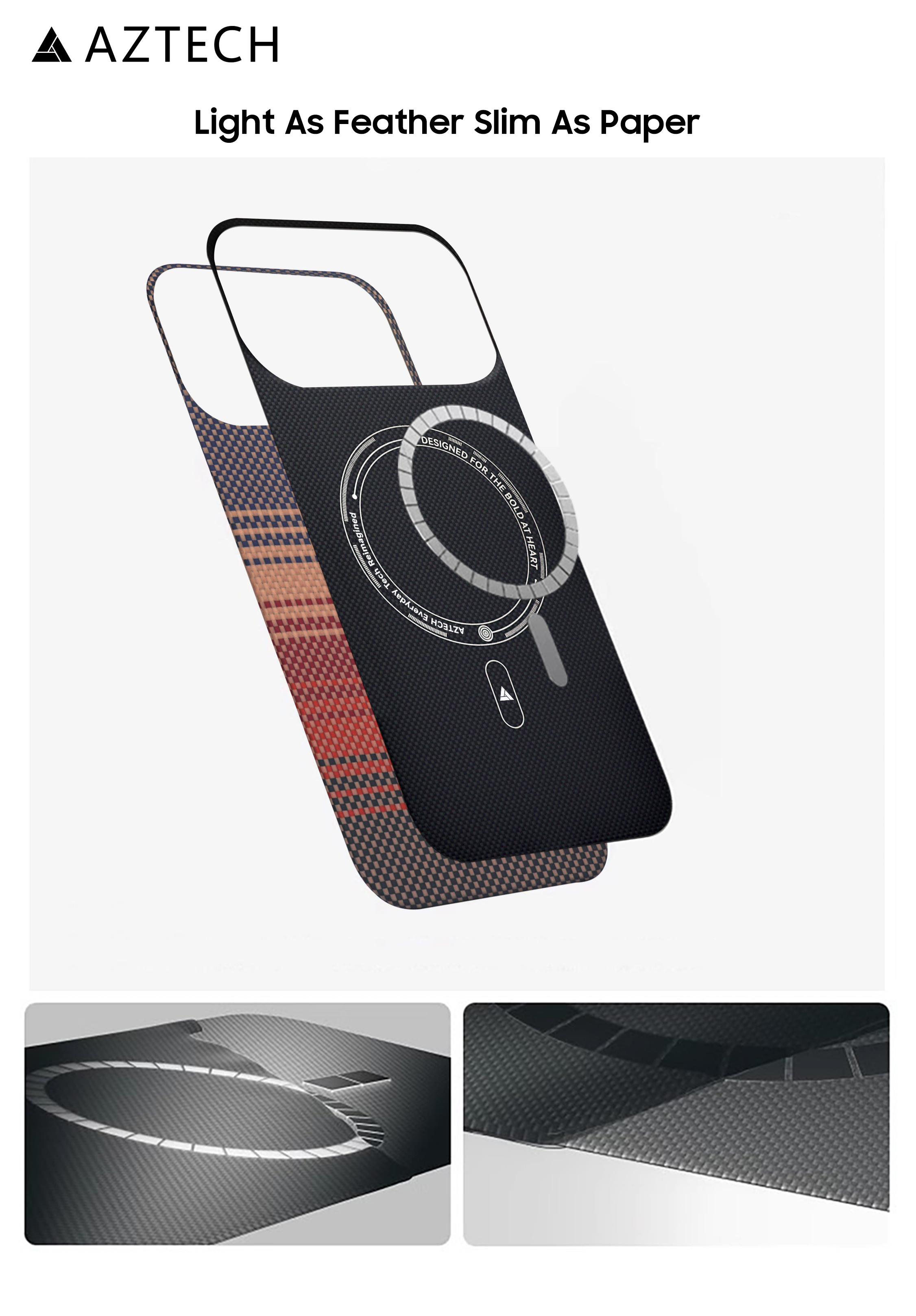 AZTECH Premium Kevlar Case IP 16 Pro Max Moonrise thumbnail 2