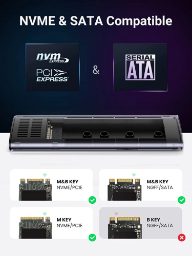 UGREEN M.2 SATA/NVMe HARD DRIVE ENCLOSURE thumbnail 2