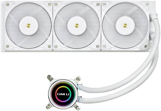 Lian Li Galahad II Trinity Performance AIO Liquid CPU Cooler, 360mm Radiator, 4200RPM Pump Speed, Double Wave Fins, Up to 109.6CFM Airflow & 3000RPM Fan Speed, White | G89.GA2P36W.01 - Image 1