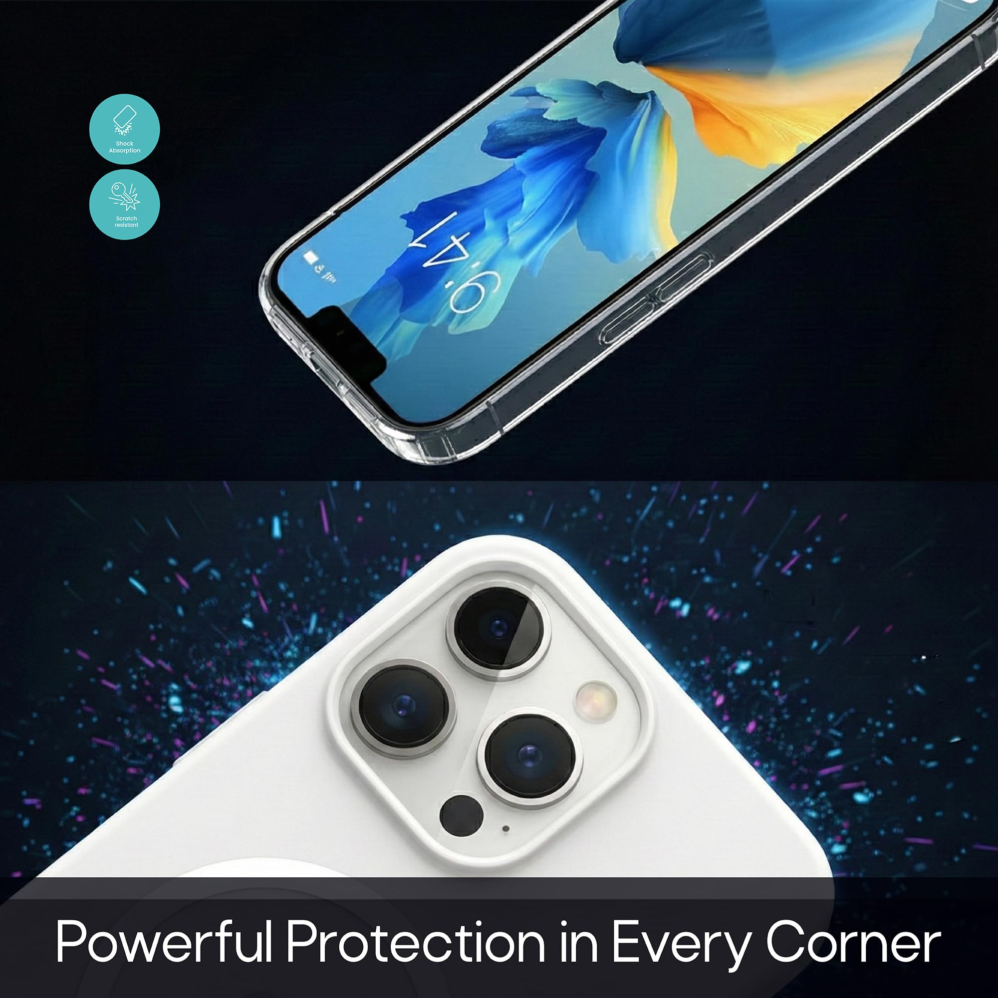 AZTECH for iPhone 14 Pro Case with MagSafe, [Strong Magnet] [Non-Yellowing] [Military Grade Protection] Magnetic Clear Slim Thin Bumper Phone Cover for Apple 14pro (Clear-Mag Safe) thumbnail 2