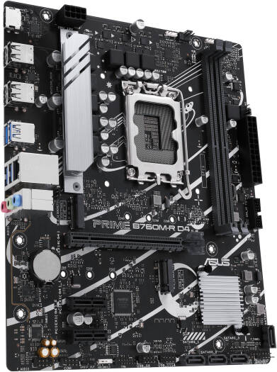 ASUS PRIME B760M-R D4 LGA 1700 mATX Motherboard, Intel B760 Chipset, 2x DIMM DDR4 Slot, 64GB Max Memory, 2x M.2 Slots, 1x PCIe 4.0 x16 Slot, 1x Realtek 2.5Gb Ethernet | 90MB1HA0-M0EAY0 thumbnail 3