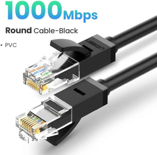 UGREEN 20168 CAT6 UTP LAN Cable (26AWG-CCA) 30 Meter, Black | 20168 - Image 1