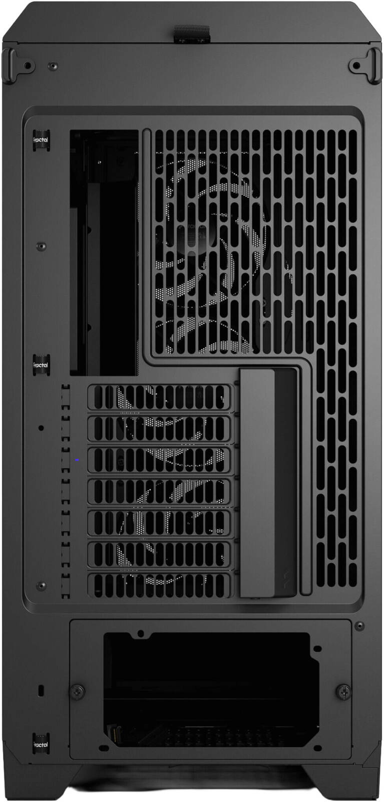 Fractal Design Meshify 3 XL Full Tower Computer Case, 3x Momentum 14 Fans, Up to 420mm Radiator & 10x Fan Support, Cable Organizers, Industrial Steel Panel, Solid Black | FD-C-MES3X-01 thumbnail 4