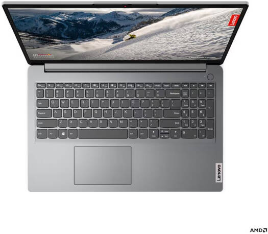 Lenovo IdeaPad 1 15AMN7 Laptop, 15.6" FHD IPS Display, AMD Ryzen 5 7520U, 8GB RAM, 512GB SSD, AMD Radeon 610M Graphics, Non-Backlit Arabic K/B, Windows 11 Home, Cloud Grey | 82VG00DNAX thumbnail 2