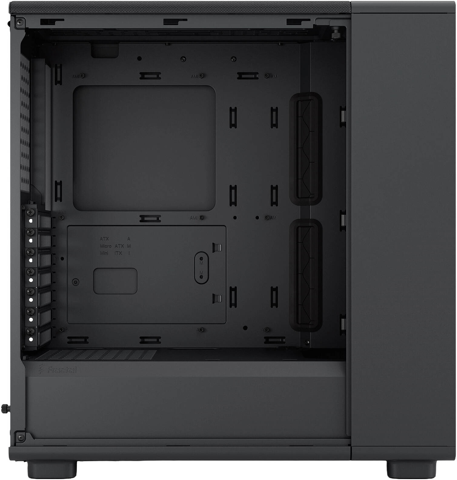Fractal Epoch Mid-Tower Computer Case, 3x 120 mm Momentum Fans, Up to 360mm Radiator & 6x Fan Support, Steel Side Panels, Cable Routing, Solid Black | FD-C-EPO1A-0 thumbnail 6