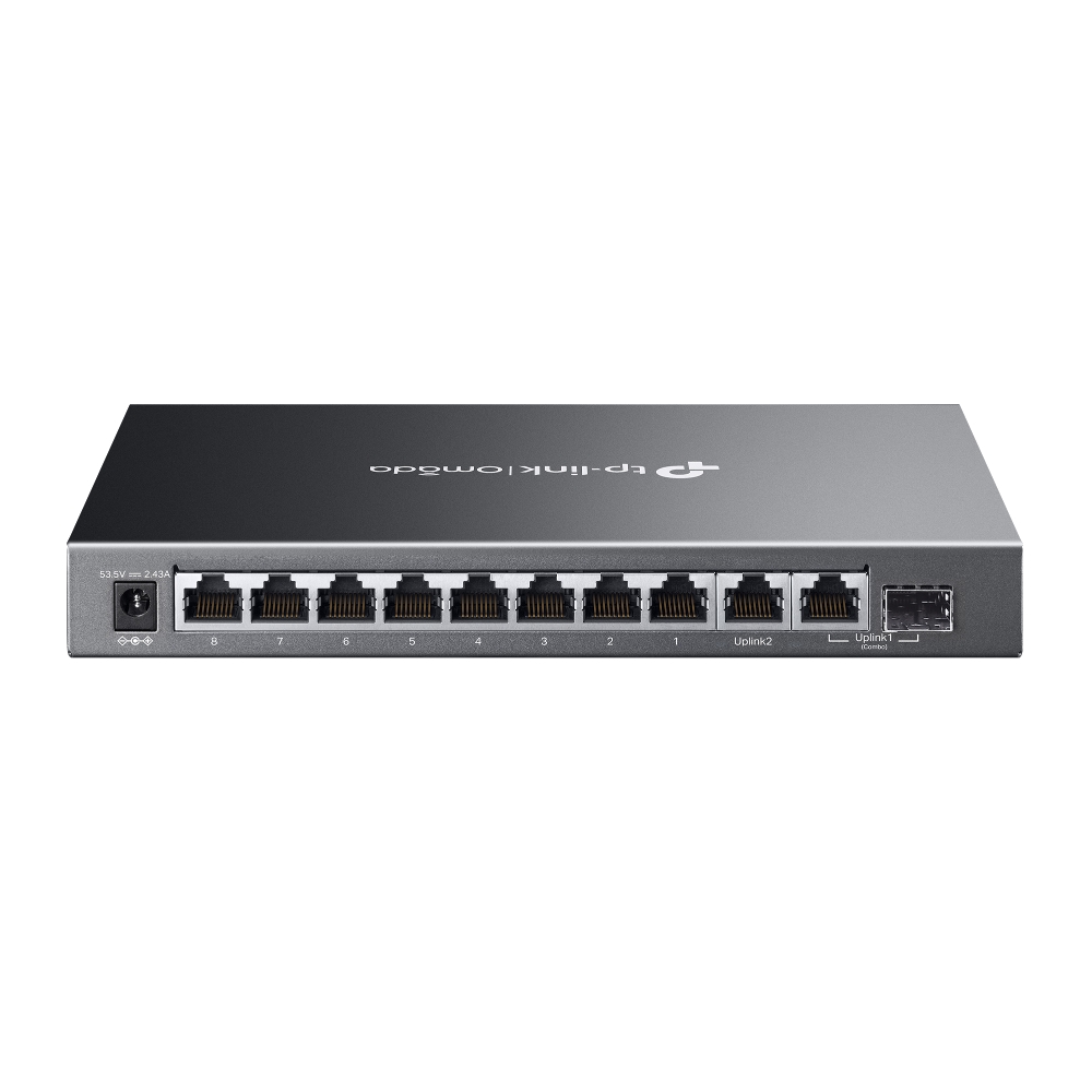 Tp-Link Omada ES210GMP, 10-Port Gigabit Easy Managed Switch with 8-Port PoE+, 8 Gigabit PoE+ RJ45 Ports, Plug-and-play, Up to 250m PoE, Automatic Loop Prevention, Silent Operation | ES210GMP thumbnail 2