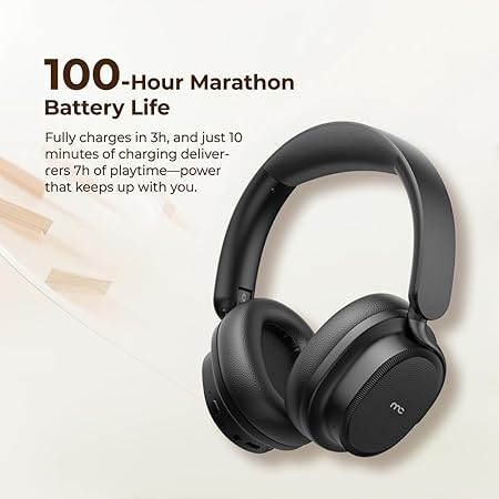 MYCANDY BHF-E300 BLUETOOTH HEADPHONE HYBRID ANC BLACK thumbnail 4