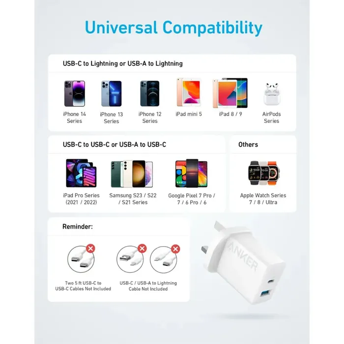 ANKER SELECT 20W CHARGER WHITE thumbnail 3