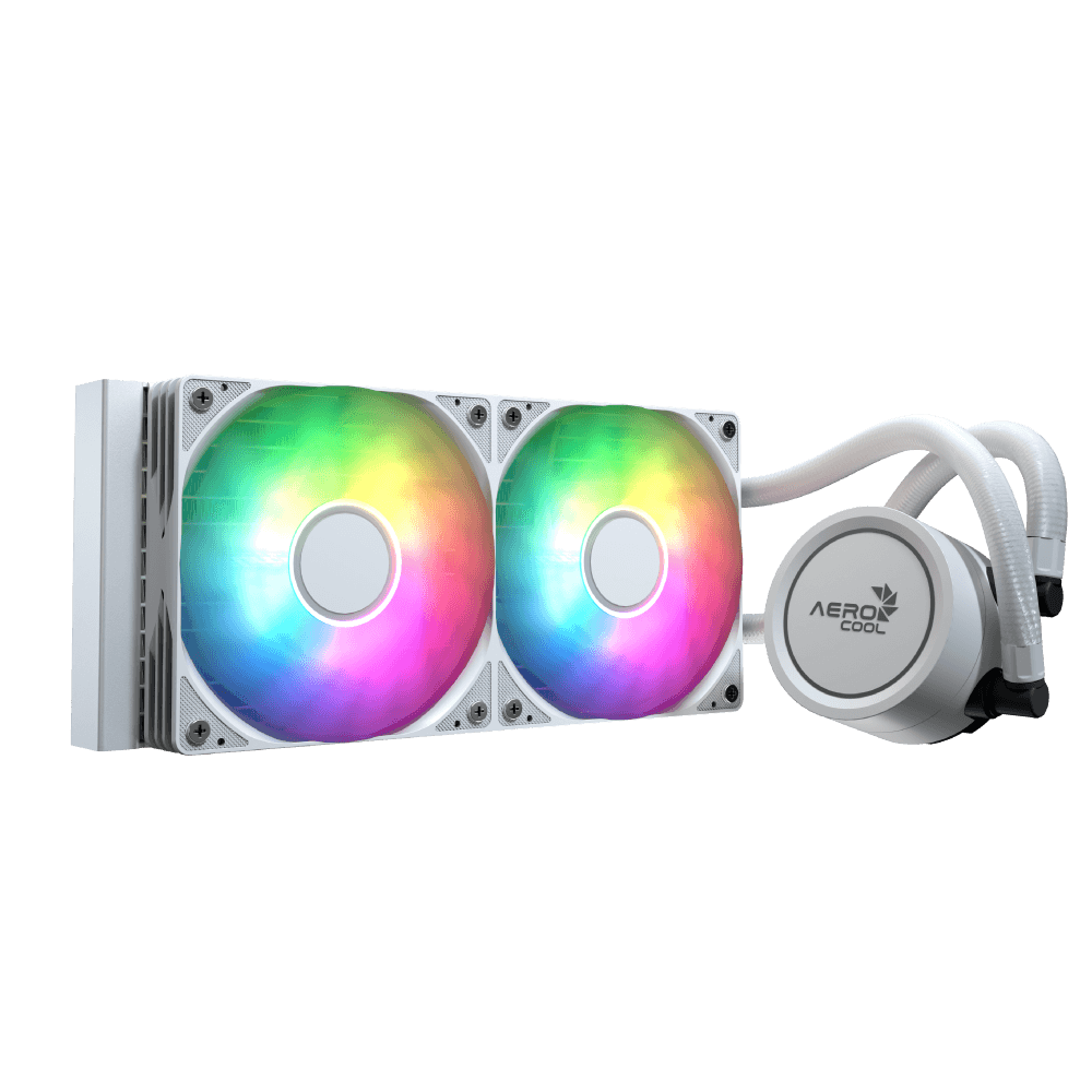 Aerocol Abyss L240 Black – 240mm ARGB Liquid Cooler –ARGB 280W TDP Liquid CPU Cooler with Copper Micro-Channel Block, PWM ARGB Fans, Integrated Frame & 16.8M Color Lighting (white) thumbnail 3