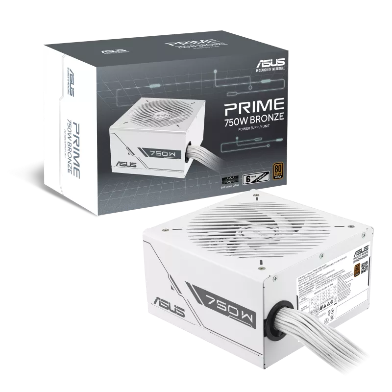 ASUS Prime 750W Bronze White Edition PSU | 90YE00Y3-B0NA00 - Image 1