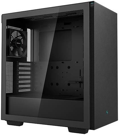 DeepCool CH510 ATX Mid Tower PC Case, Tempered Glass Side Panel, Up to 360mm Radiator Support, 1 120mm Pre-Installed Fans, Side Vents, USB3.0 2, Audio 1, Black | R-CH510-BKNNE1-G-1 thumbnail 3