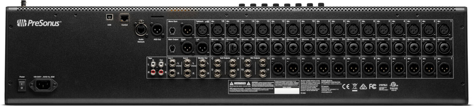 PreSonus StudioLive Series III SE 32 Digital Mixer with 40 Channel 26 Bus Design, 33 Motorized Faders, 64x64 USB Recording, Milan AVB Networking & Studio One Integration, Black | 2779200310 thumbnail 5