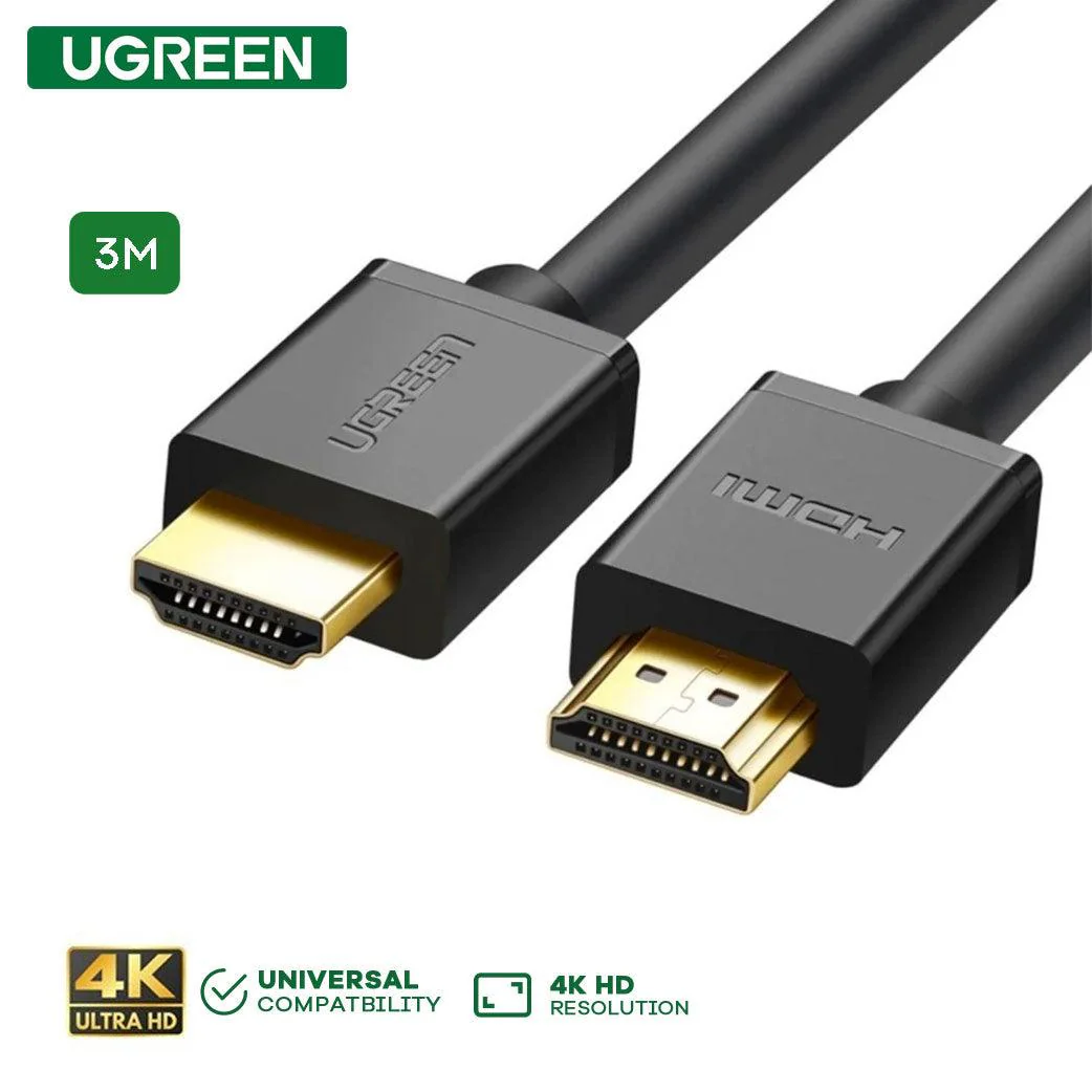 UGREEN MALE TO MALE CABLE 3M BLACK - Image 1